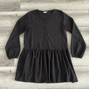 B. brandtex Copenhagen eyelet dress black size Medium